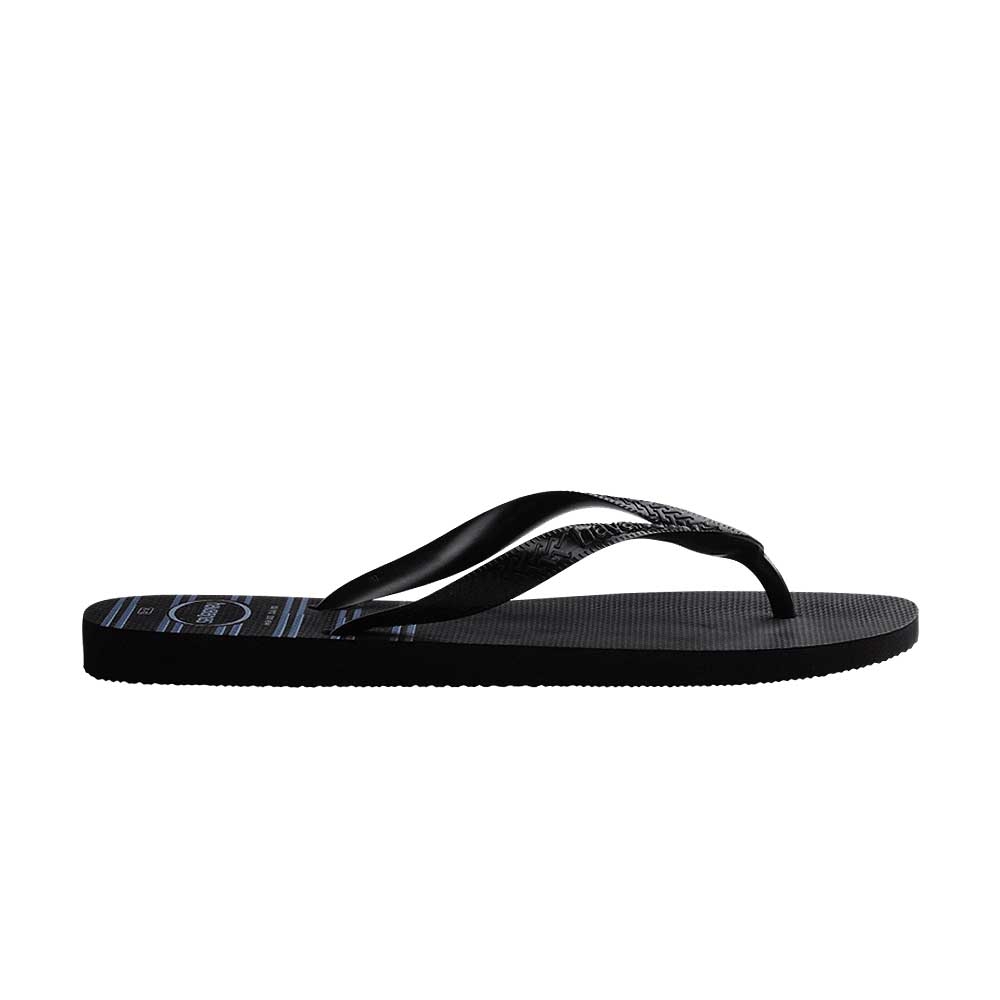 Havaianas Top Basic 男鞋 黑色 哈瓦仕 夾腳拖 線條 幾何圖形 拖鞋 4131932-3983M