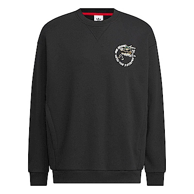 Adidas FT Crewneck IX4236 男 長袖 上衣 運動 休閒 限定款 龍年 棉質 舒適 黑