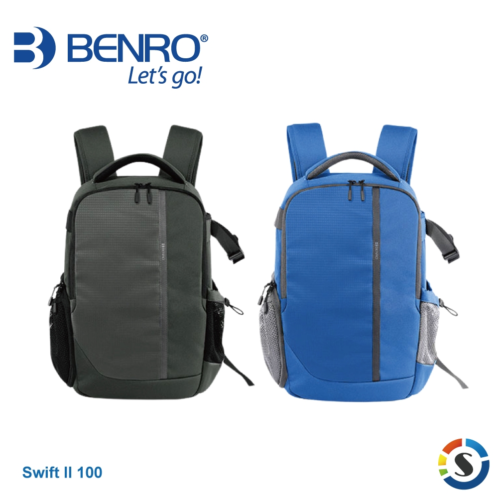 BENRO百諾 Swift II 100 雨燕雙肩攝影背包 (深灰/湖藍)