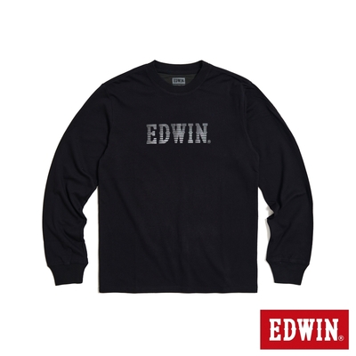 EDWIN 石墨烯發熱薄長袖T恤-男-黑色