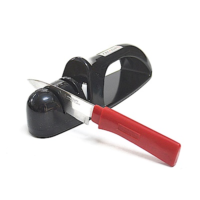 日本製造Shimomura三用刀刃陶瓷磨刀器(黑色)