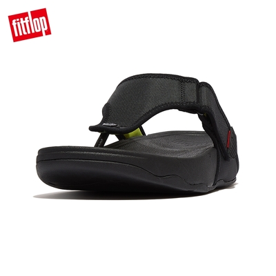 【FitFlop】TRAKK II MENS WATER-RESISTANT TOE-POST SANDALS防水可調式夾腳涼鞋-男(黑色)