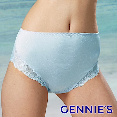 Gennies專櫃-010系列-孕婦內褲/中腰(孕期)(TB45-水藍)