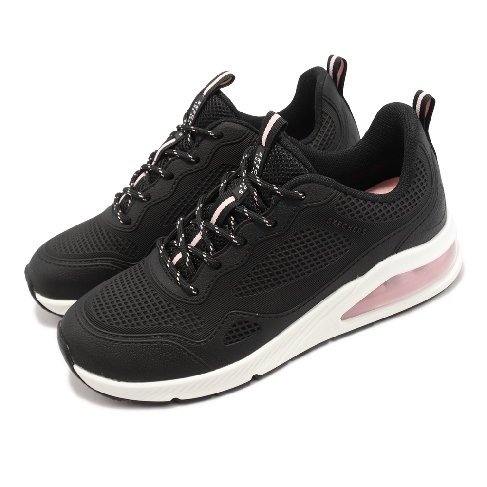 Skechers 休閒鞋 Uno 2-Traveler 女鞋 黑 白 氣墊 緩震 素色款 記憶鞋墊 運動鞋 155640BLK