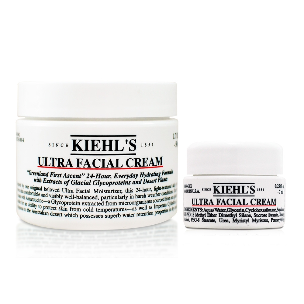 KIEHLS契爾氏 冰河醣蛋白保濕霜50ml 加贈冰河醣蛋白保濕霜7ml