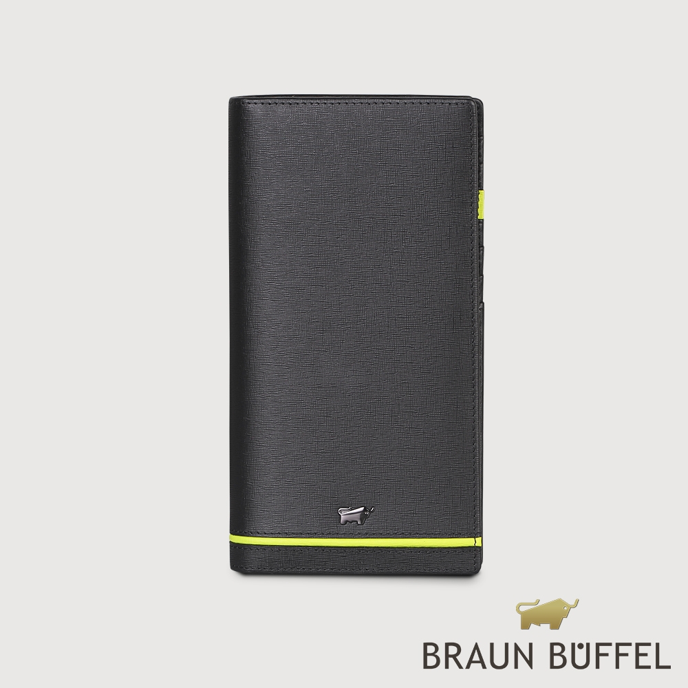 【BRAUN BUFFEL 德國小金牛】台灣總代理 維克多-D 15卡長夾-黑色/BF512-630-BK