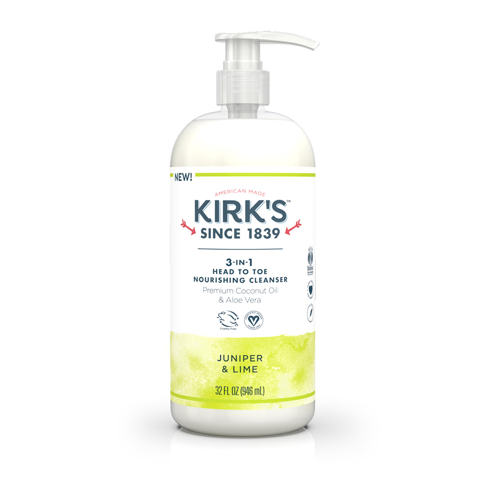 Kirks Natural 柯氏經典 – 全身沐浴洗髮精- 嫩嫩萊姆杜松 946mL