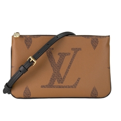 Louis Vuitton M69203 MONOGRAM 帆布雙層拉鍊斜背包(