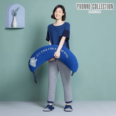 YVONNE COLLECTION 黑熊多功能抱枕- 丈青藍