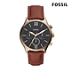 【FOSSIL】美式復古三眼皮革錶帶 男錶(多款任選) product thumbnail 4