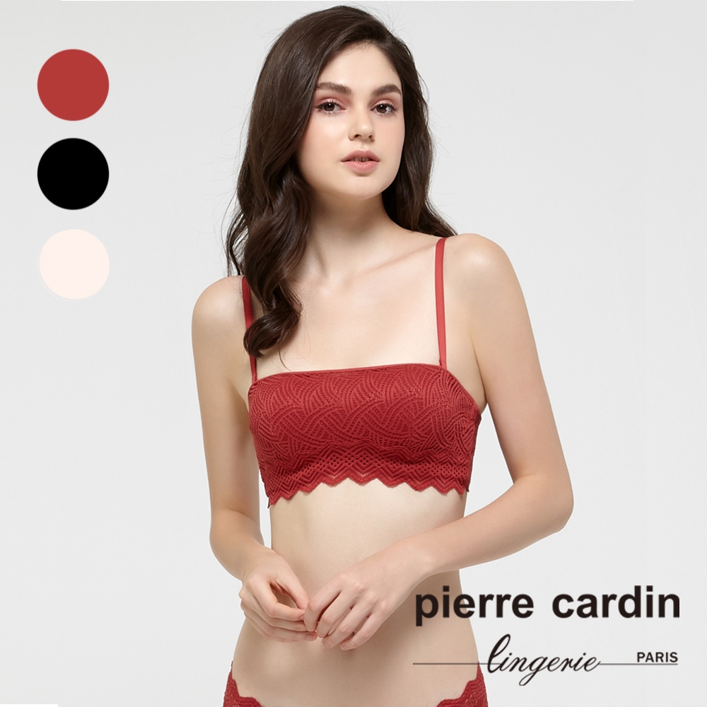 【pierre cardin 皮爾卡登女性內衣】鋼圈集中托高雕花美學內衣-磚紅