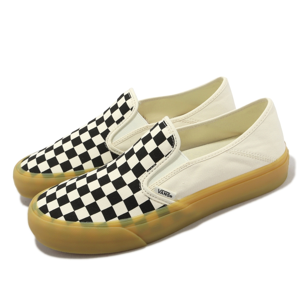 Vans 休閒鞋 Slip-On SF 男鞋 黑 白 棋盤格 膠底 懶人鞋 帆布鞋 VN0A5HYQ1KP