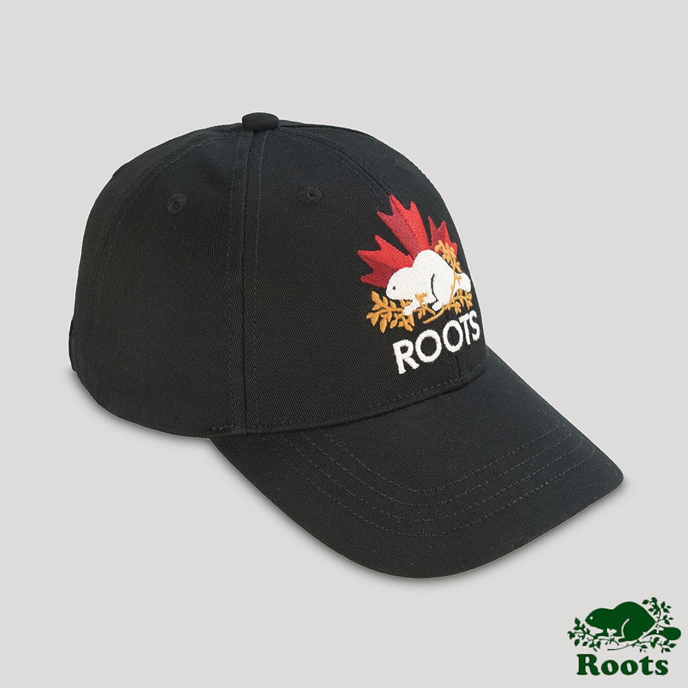 Roots 配件- 愛最大加拿大日系列 經典元素棒球帽-黑色