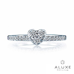 ALUXE 亞立詩 18K金 鑽石戒指 愛的紀念日 心形 RW0735