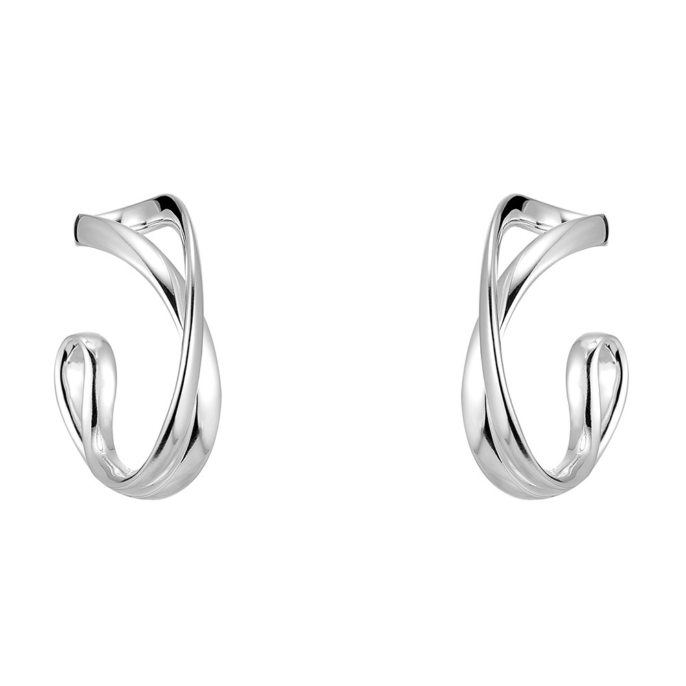 GEORG JENSEN-INFINITY 純銀圈式耳環 小