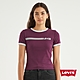 Levis 女款 復古滾邊短版T恤 / 修身版型 / 運動Logo 紫 product thumbnail 1