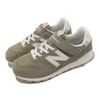 New Balance 休閒鞋 996 寬楦 中大童鞋 灰棕 運動鞋 麂皮 魔鬼氈 NB 紐巴倫 YV996XB3-W