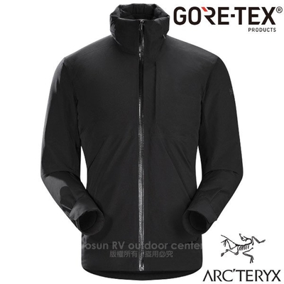 ARCTERYX始祖鳥 男款 Ames GORE-TEX 防風防水化纖保暖連帽外套_黑