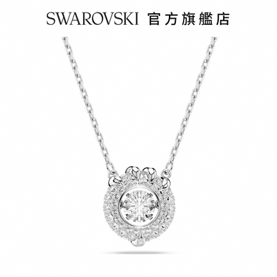 SWAROVSKI 施華洛世奇 Dragon & Phoenix 鏈墜 龍爪, 白色, 鍍白金色