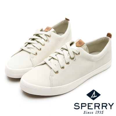 SPERRY 奢華經典真皮休閒鞋(女)-象牙白