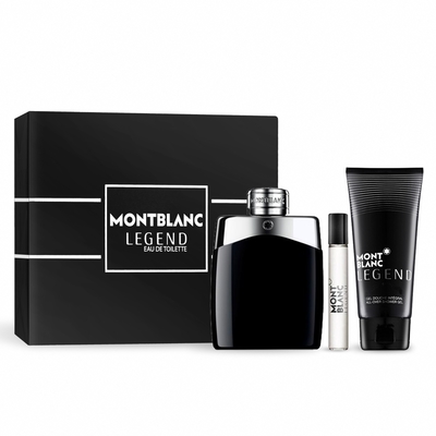 MONTBLANC 萬寶龍 傳奇經典男性淡香水禮盒(淡香水100ml+7.5ml+沐浴精100ml)-公司貨