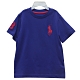 Ralph Lauren 童裝刺繡數字3經典大馬素面短袖t恤-深藍色 product thumbnail 1