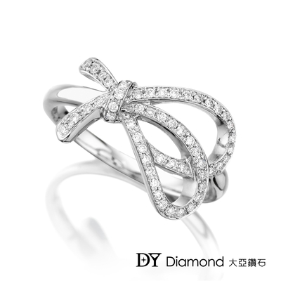 DY Diamond 大亞鑽石 18K金 造型鑽石線戒