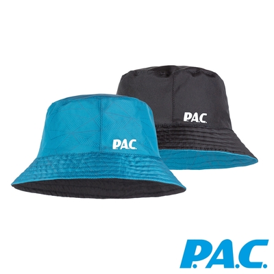 【PAC德國】雙面口袋折疊漁夫帽PAC30441002幾何藍綠/黑/防曬抗UV/超輕量/雙面可使用
