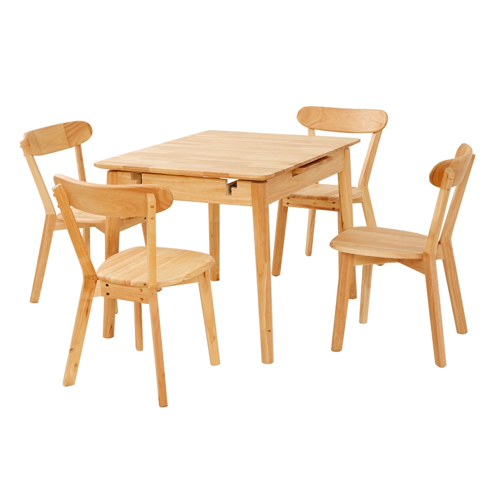 多瓦娜-亞比伸縮功能一桌四椅-1805二色-99x79x75cm
