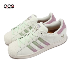 adidas 休閒鞋 Superstar W 女鞋 白 粉 皮革 三葉草 貝殼頭 花卉 愛迪達 GY0015