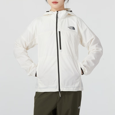 The North Face 北臉 外套 女款 運動連帽外套 W HIGHER RUN WIND JACKET 白 NF0A83TWQLI