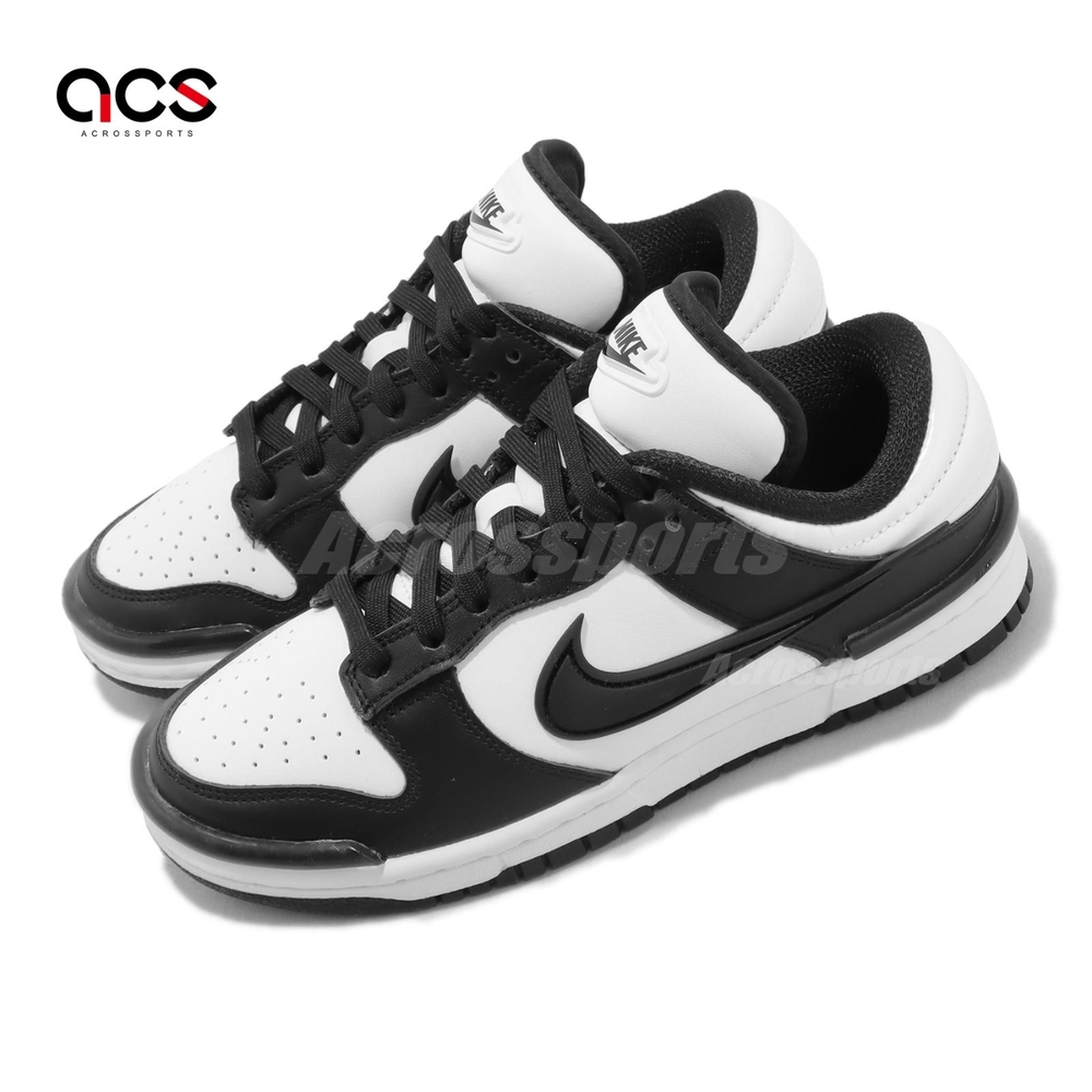 Nike 休閒鞋Wmns Dunk Low Twist 女鞋黑白熊貓厚鞋舌Panda DZ2794-001