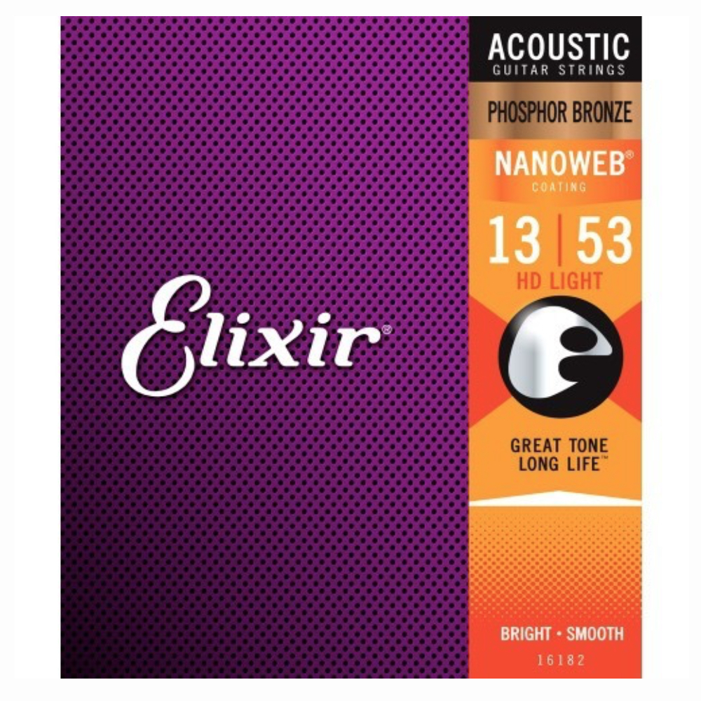 Elixir EXXF-16182 Nanoweb 磷青銅民謠吉他套弦