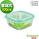 【美國康寧】Snapware Eco Clean耐熱玻璃保鮮盒正方型520ML product thumbnail 1