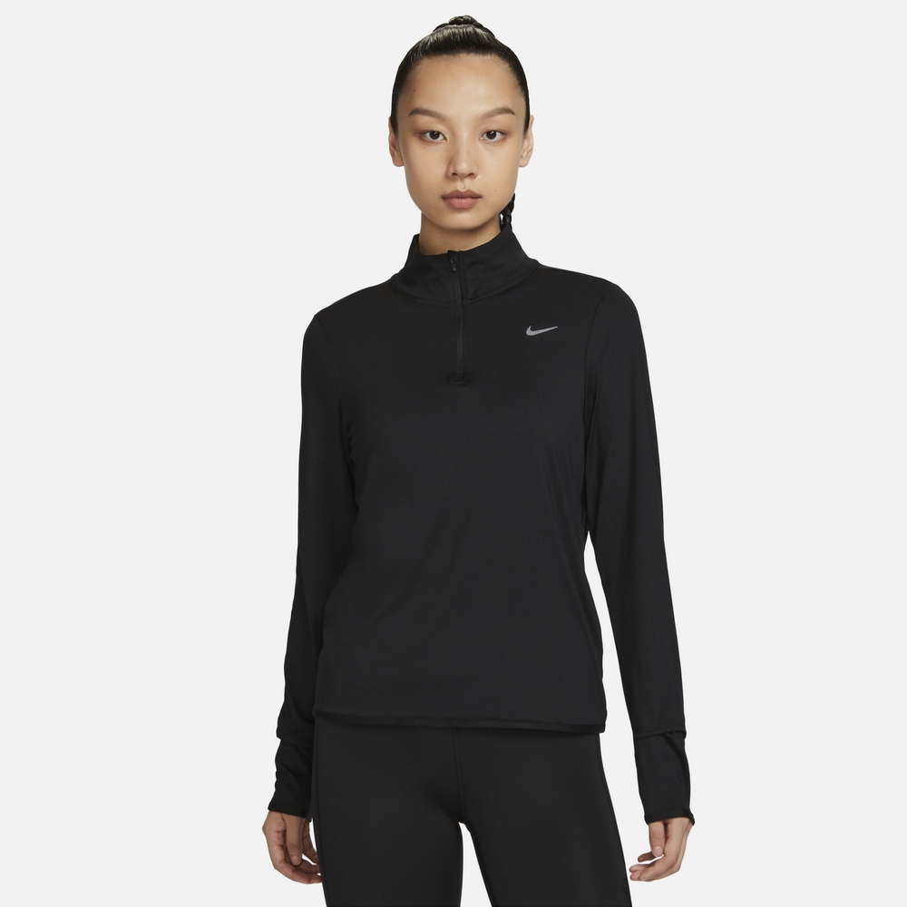 NIKE AS W NK SWIFT ELMNT DF UVHZTOP 女長袖上衣-黑-FB4317010