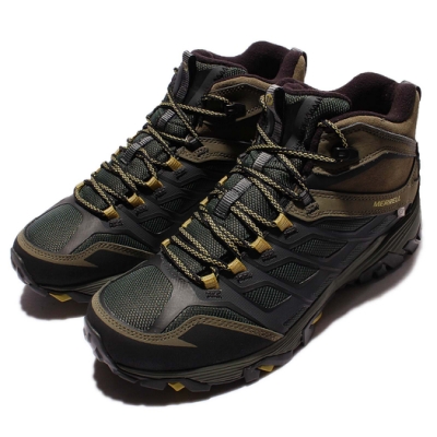 Merrell 戶外鞋 Moab FST Ice Thermo 男鞋 登山 越野 耐磨 快乾 中筒 抗菌防臭 綠 藍 ML35789