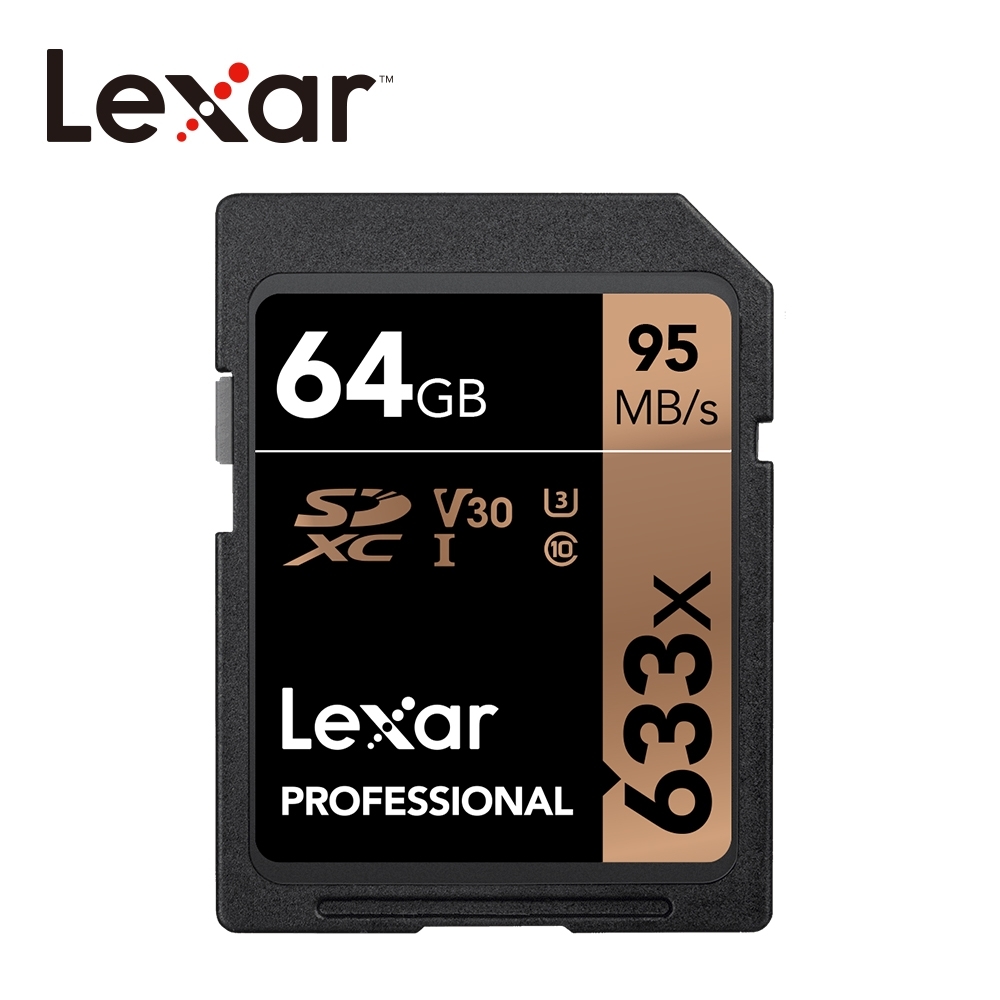 Lexar Professional 633x SDXC 95MB/s UHS-I 記憶卡 64G