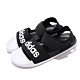 adidas 涼拖鞋 Adilette Sandal 休閒 女鞋 愛迪達 夏日必備 透氣 涼爽 魔鬼氈 黑 白 G28695 product thumbnail 1