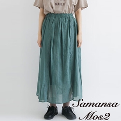 Samansa Mos2  蕾絲壓摺設計棉質長裙
