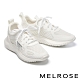 休閒鞋 MELROSE 純真輕甜異材質拼接綁帶厚底休閒鞋－白 product thumbnail 1