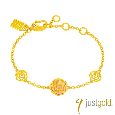 【Just Gold 鎮金店】山茶小曲 黃金手鍊