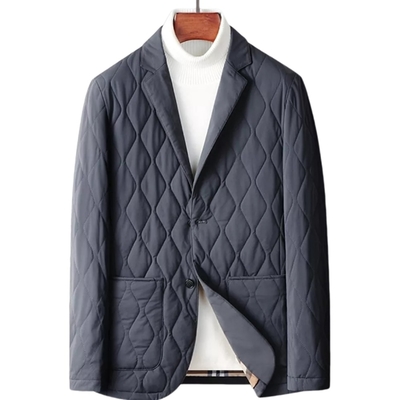 [巴黎精品]西裝外套休閒西服-夾棉加厚保暖純色男外套2色p1ac56