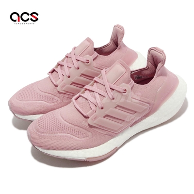 adidas 慢跑鞋 Ultraboost 22 W 女鞋 粉紅 白 緩震 針織 路跑 馬拉松 運動鞋 愛迪達 GX5592