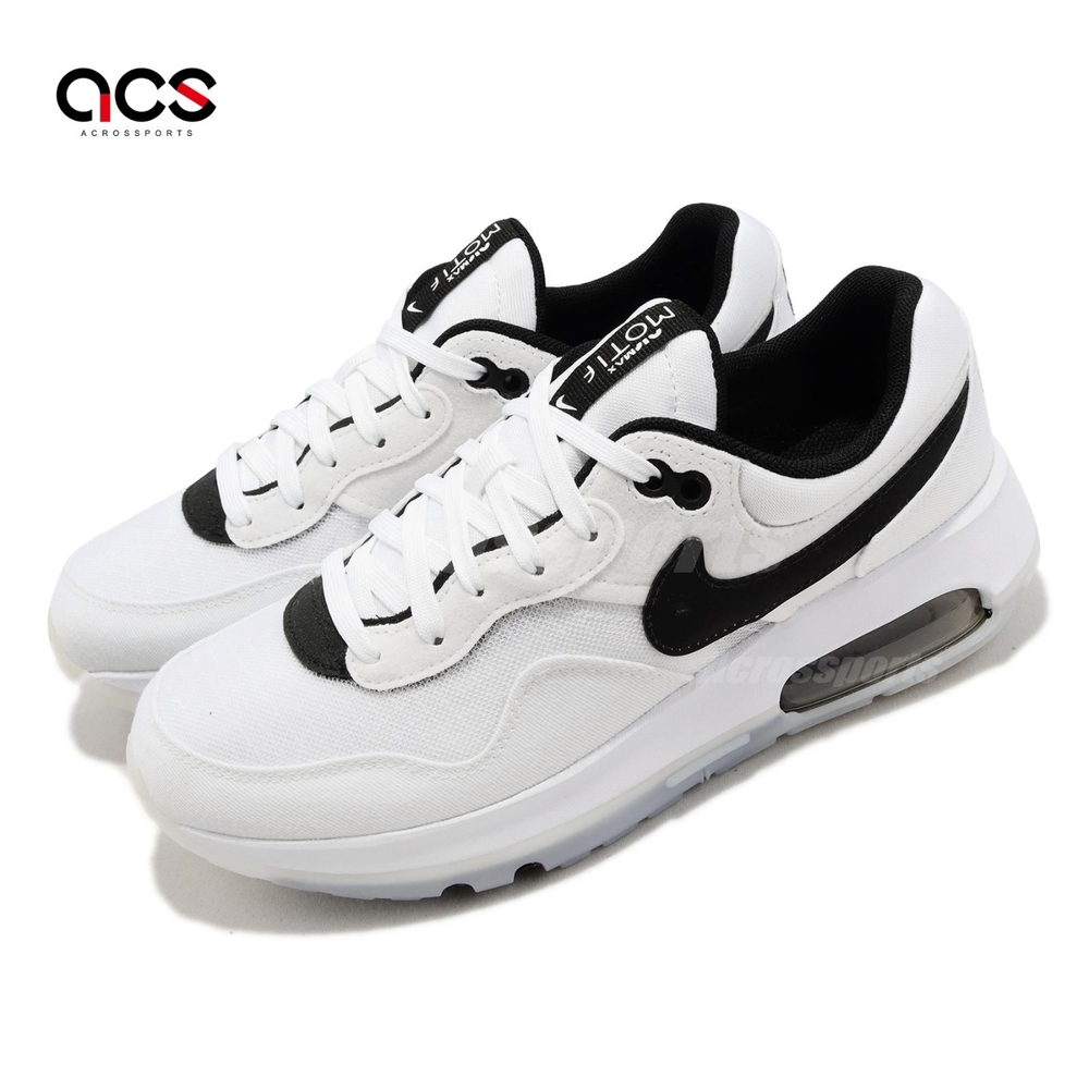 Nike 休閒鞋 Air Max Motif GS 大童 女鞋 白 黑 復古 氣墊 麂皮 運動鞋 經典 DH9388-100