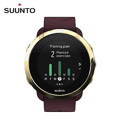 SUUNTO 3 Fitness 保持健康與活力生活的體適能運動腕錶 (勃根地酒紅)