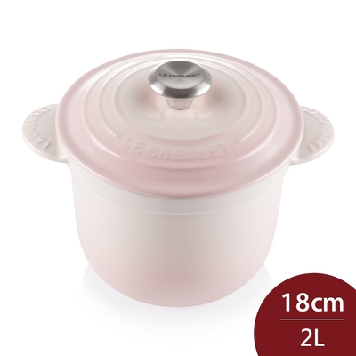 法國Le Creuset 萬用窈窕鑄鐵鍋 貝殼粉 18cm