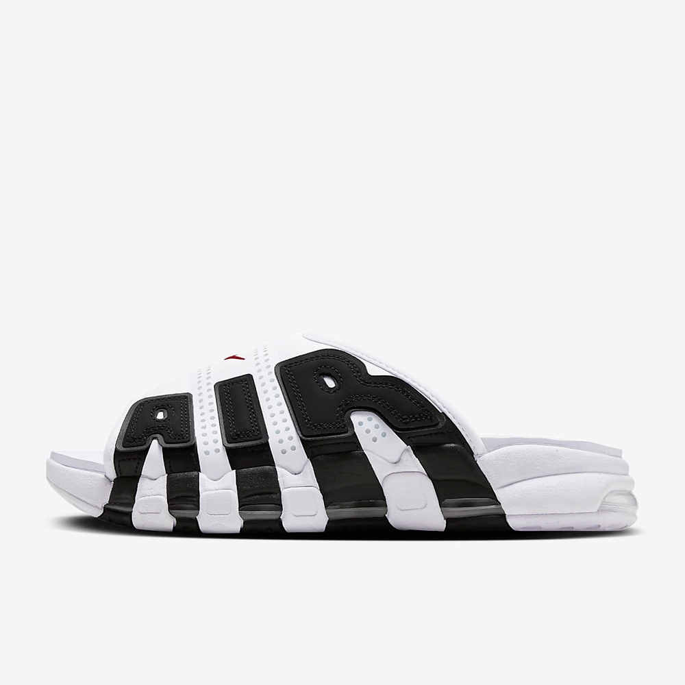 NIKE AIR MORE UPTEMPO SLIDE 男休閒拖鞋-白黑紅-FB7818100 | 涼拖鞋