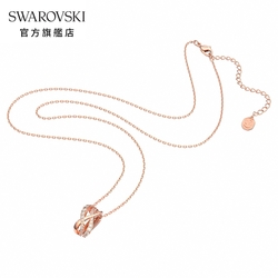 SWAROVSKI 施華洛世奇 TWIST 玫金色白水晶項鏈