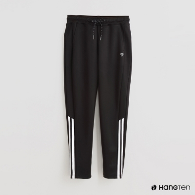 Hang Ten - 女裝 -ThermoContro-側邊配色線條運動機能褲-黑