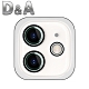 D&A Apple iPhone 12 (6.1吋)專用 黑框消光玻璃鏡頭貼 product thumbnail 1